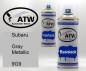 Preview: Subaru, Gray Metallic, 9G9: 400ml Sprühdose + 400ml Klarlack - Set, von ATW Autoteile West.